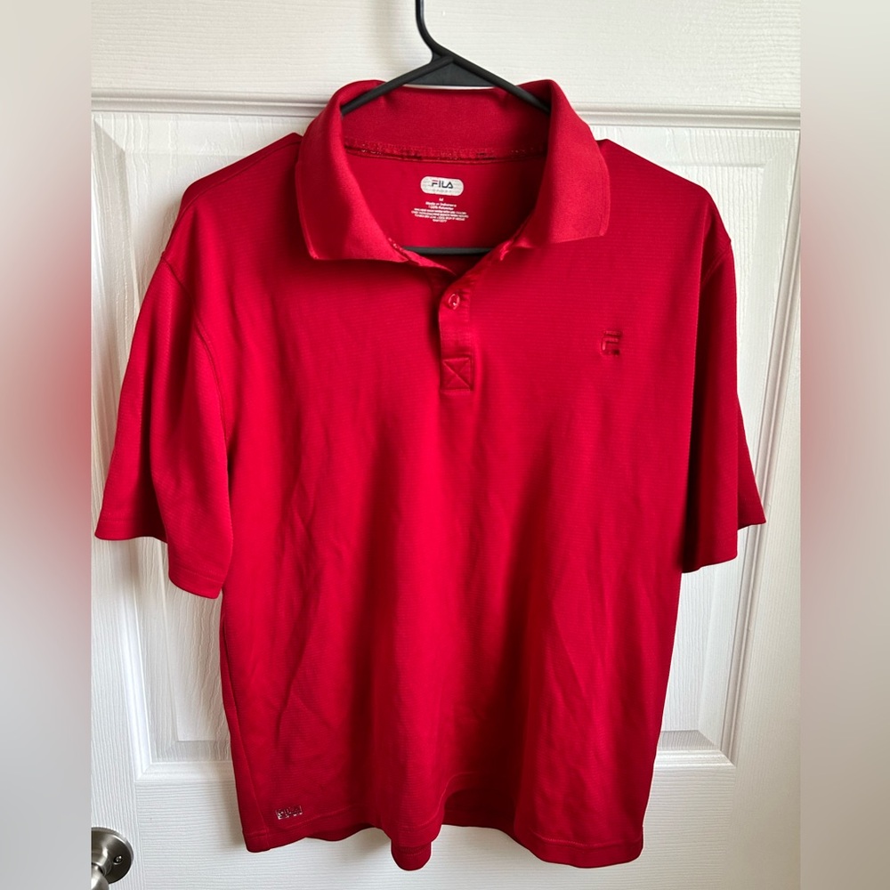 Fila Men's Red Polo Shirt